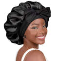 Bonnet De Nuit En Satin Pour Cheveux - Bande élastique Ajustable, Protection Frisottis, Pour Femmes Et Hommes - 11